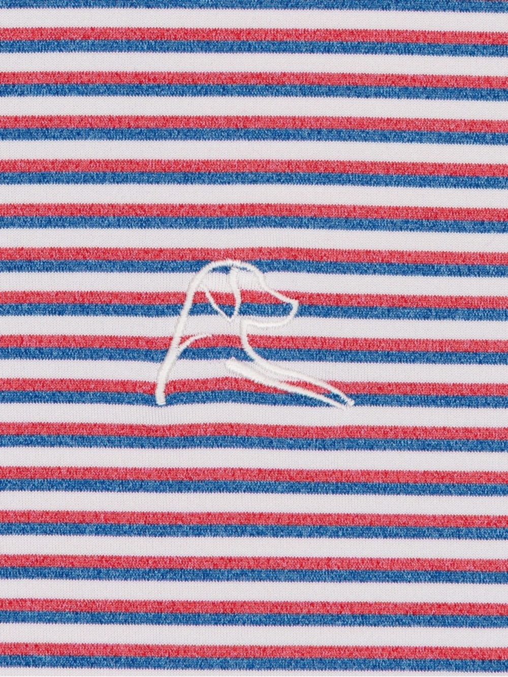 Rhoback Men’s Polo in Red, Blue & White Stripes - Picture 3 of 6